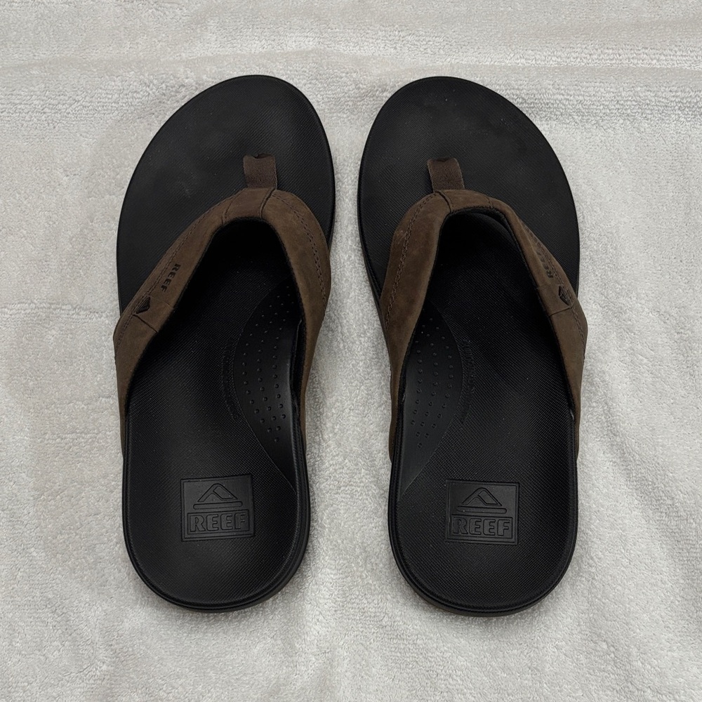 Reef Men's Black and Brown Sandals